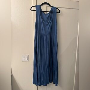 a new day knit ballet midi shift - blue size L